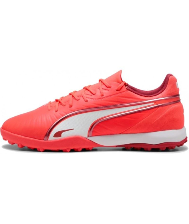 Botas de fútbol Puma King Match Tt Infantil Rojo