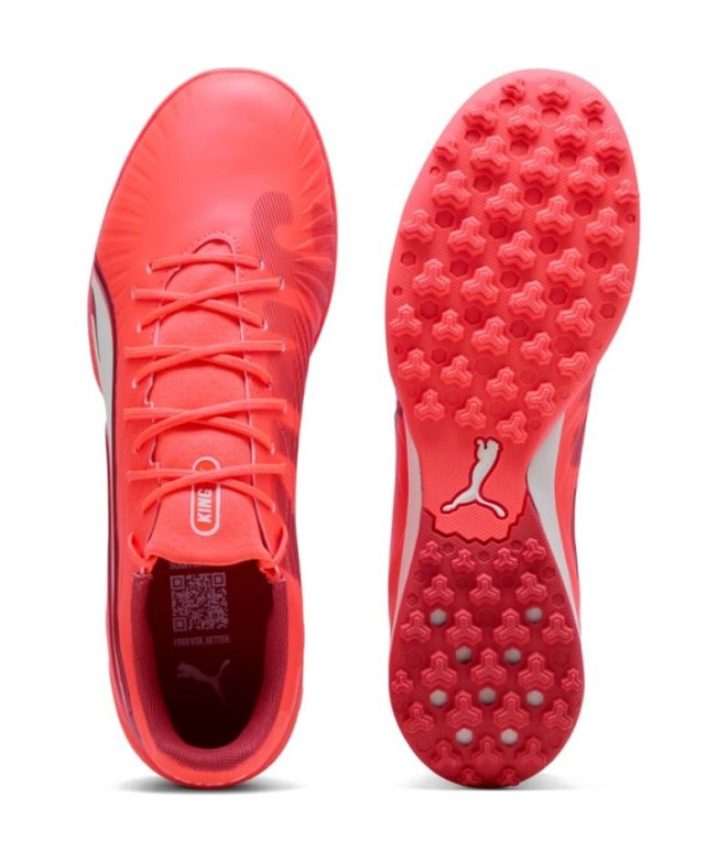Bottes de football Puma King Match Tt Enfant Rouge