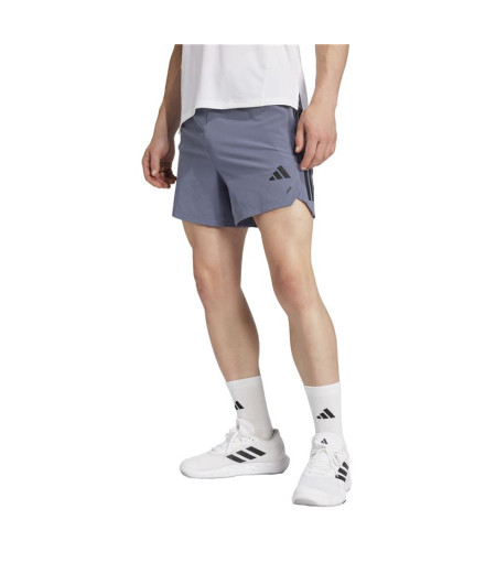 Pantalons de Fitness adidas Power 3Bandas Short Homme Gris 2