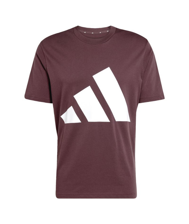 Camiseta adidas Big Logo Sj Hombre Granate/Blanco
