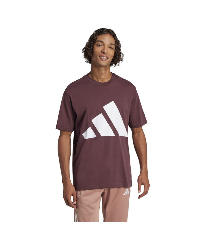 Camiseta adidas Big Logo Sj Homem Granate/Branco