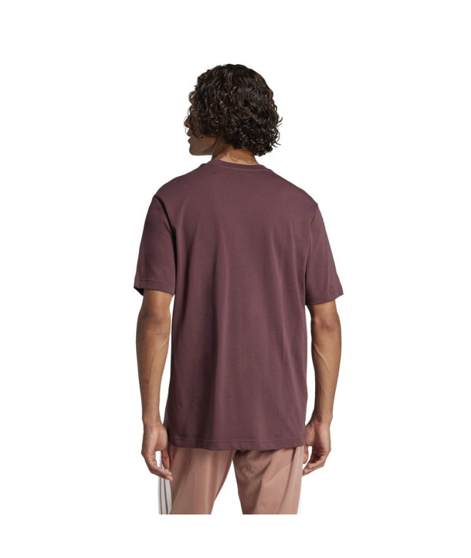 T-shirt adidas Big Logo Sj Homme Grenat/Blanc