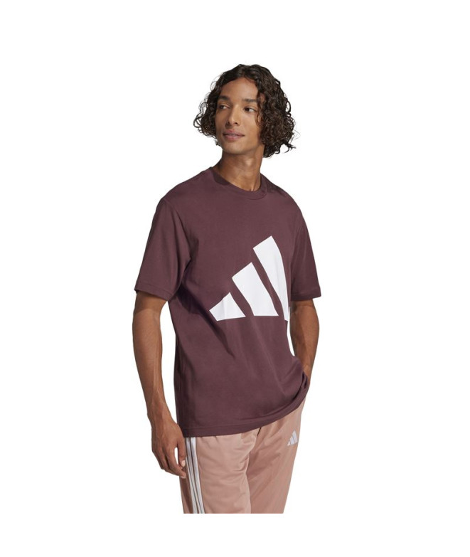 Camiseta adidas Big Logo Sj Homem Granate/Branco