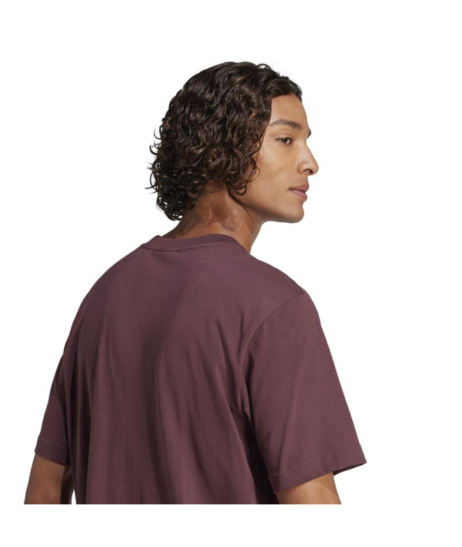 T-shirt adidas Big Logo Sj Homme Grenat/Blanc