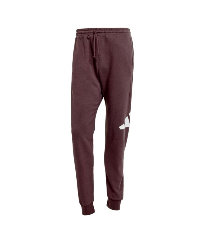 Pantalones adidas Big Logo French Terry Hombre Granate/Blanco