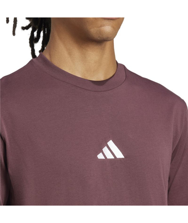 Camiseta adidas Small Logo Sj Homem Granate/Branco