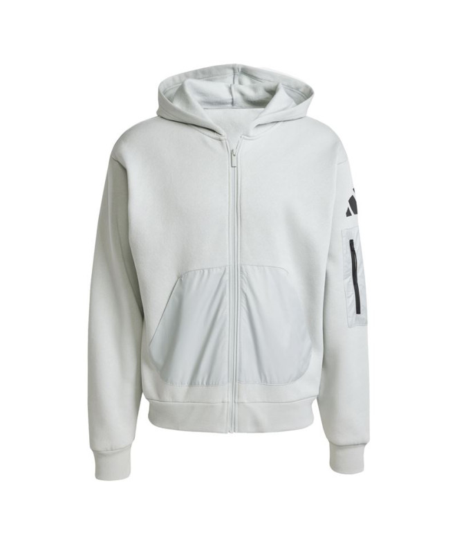 Sudadera adidas City Escape Fz Hd Gd Hombre Plata