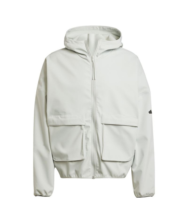 Sudadera adidas City Escape Q1 Pr Fzhd Hombre Plata