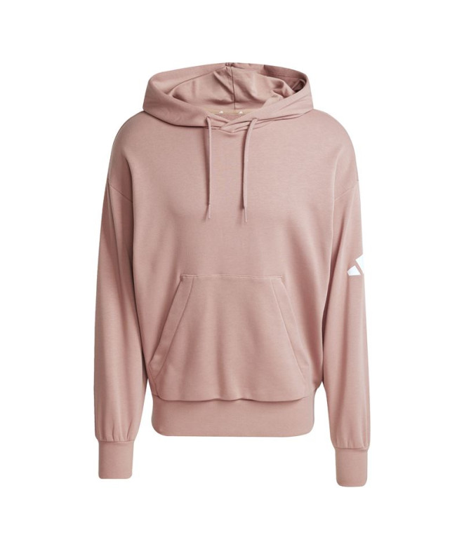 Moletom adidas Hd French Terry Homem Rosa/Branco