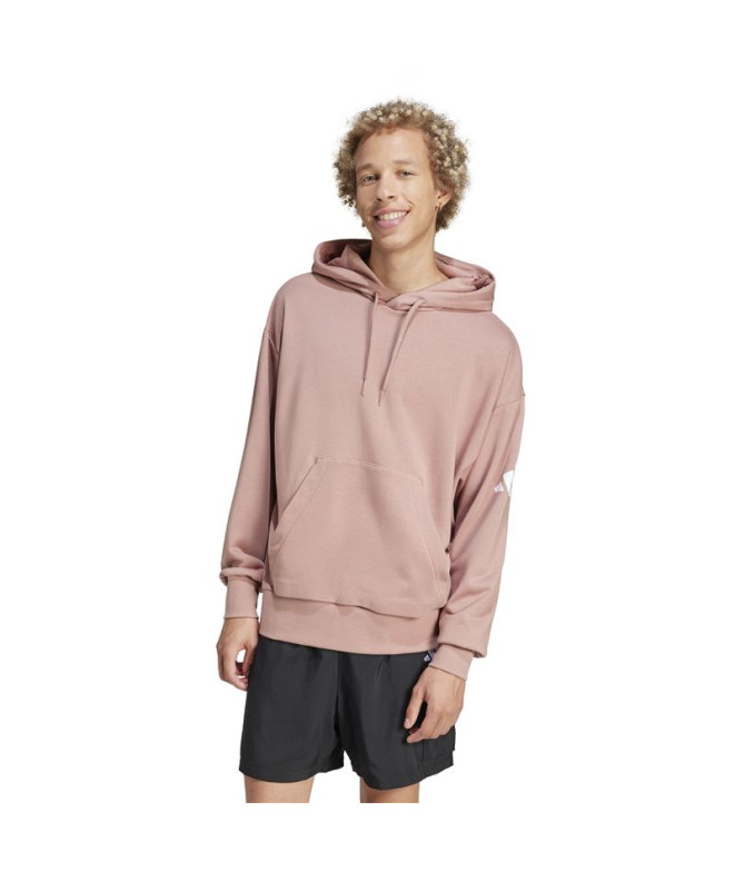 Moletom adidas Hd French Terry Homem Rosa/Branco