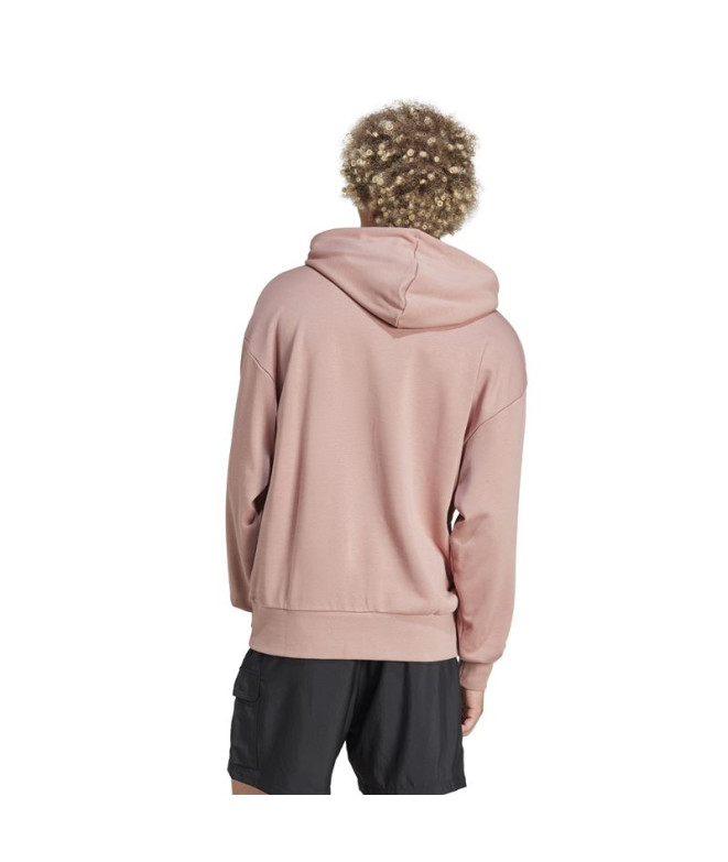 Moletom adidas Hd French Terry Homem Rosa/Branco