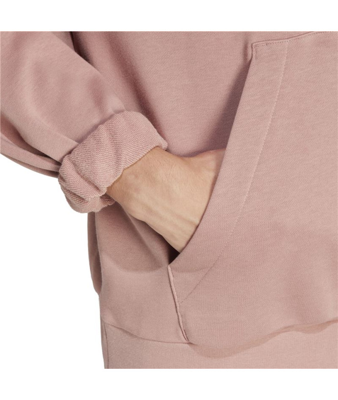 Moletom adidas Hd French Terry Homem Rosa/Branco