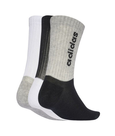 Meias adidas Linear Kids Crew 3P Infantil Preto 2