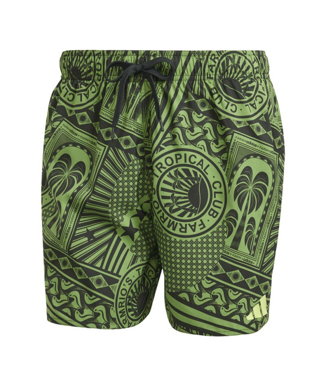 Maillot de bain de Natation adidas Farm Swimshort Homme Vert/Noir
