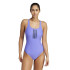 Maillot de bain de Natation adidas 3Bandas Mid Suit Femme Bleu