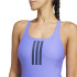 Fato de banho de Natação adidas 3Bandas Mid Suit Mulher Azul