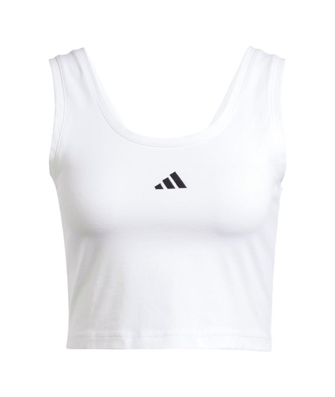 Camiseta adidas Small Logo Sj Tank Mulher Branco/Preto