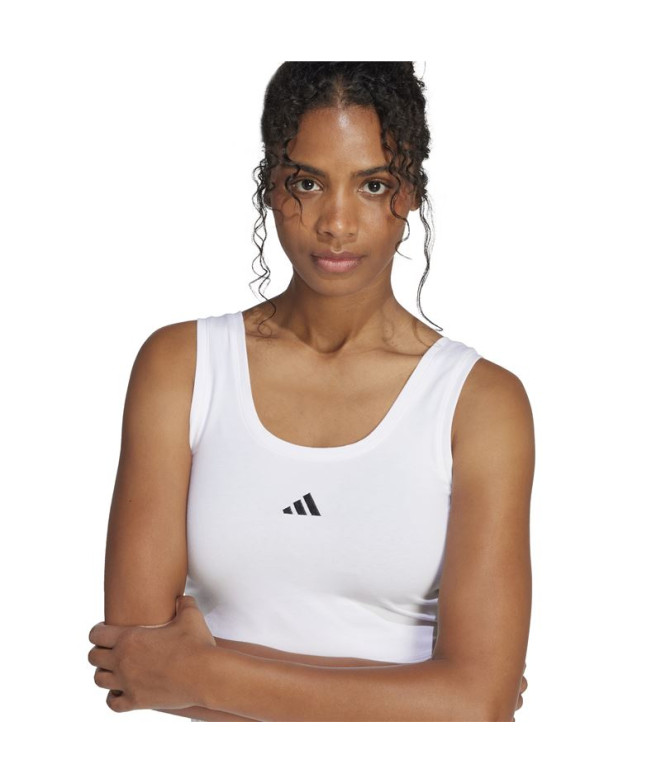 T-shirt adidas Small Logo Sj Tank Femme Blanc/Noir