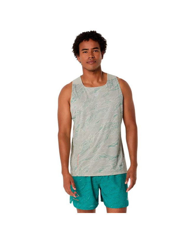 Camiseta Tirantes de Trail ASICS Fujitrail Singlet Homem Cinza/Azul