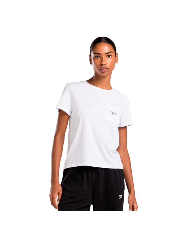 Camiseta de Fitness Reebok Identity Small Logo Mujer Blanco