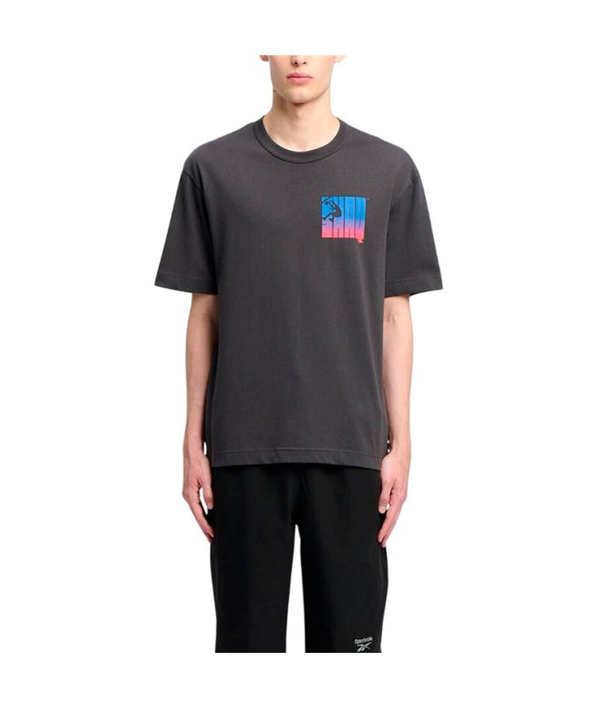 Camiseta Reebok Gs Hs Shaq Silo Logo Hombre Negro
