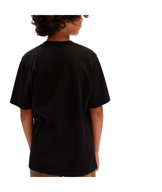 T-shirt Vans Par Poitrine Gauche Enfant Noir