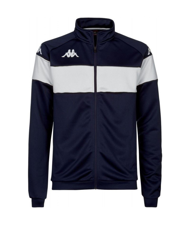 Sudadera Fitness Kappa Dacone Hombre Azul Marino/Blanco
