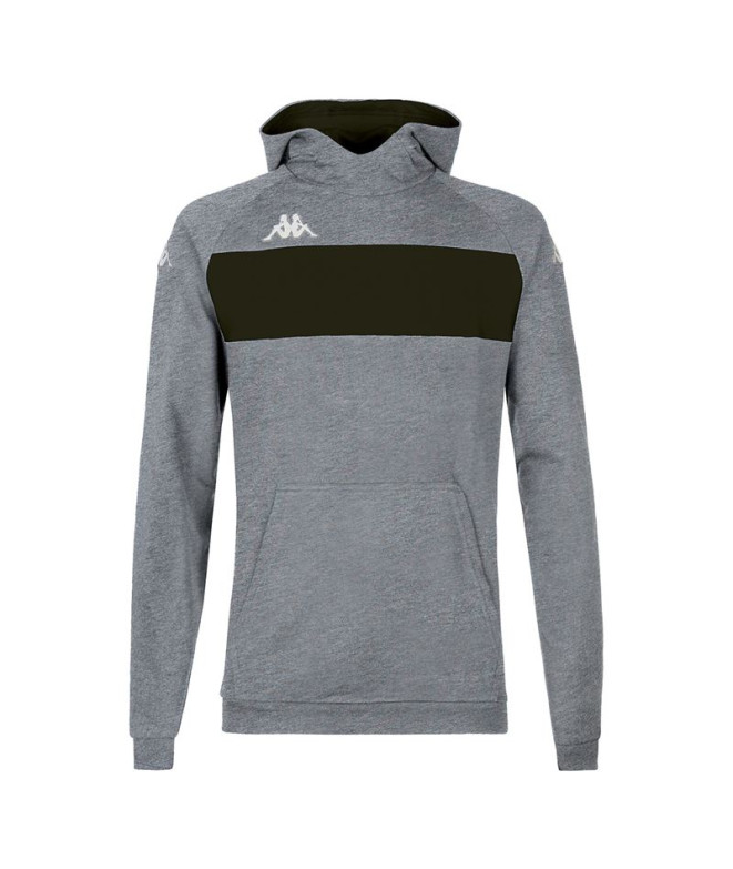 Sudadera Kappa Daccio Hombre Gris Melange/Negro
