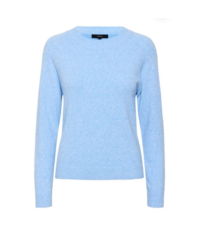 Moletom Vero Moda doffy O-Neck Little Boy Blue Mulher