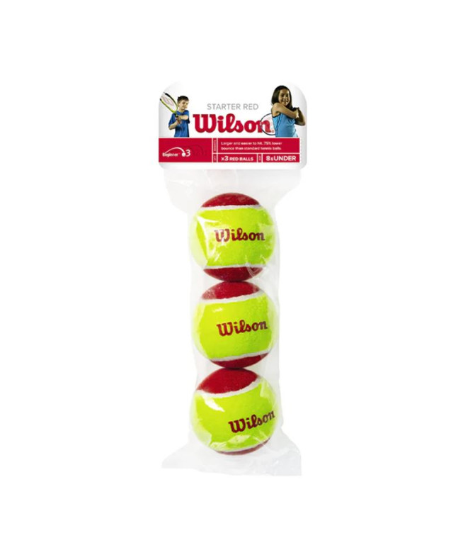 Balles de Tennis Wilson Starter Red Tball 3 Pack Jaune