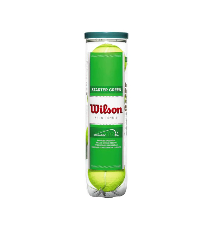 Bote de balles pádel Wilson Starter Play Green 4tball