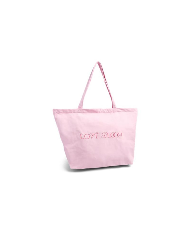 Bolsa Pieces Pcsina Canvas Shopper Pink-A-Boo Mulher