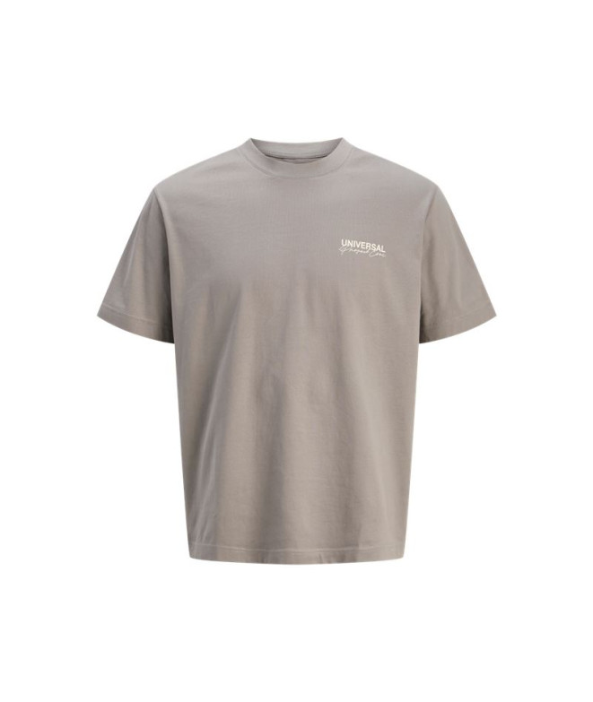 Camiseta Jack & Jones Jcodynamic Dust Ss Crew Neck Ln Hombre Gris Flannel