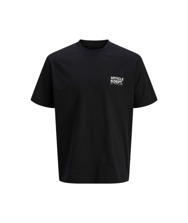 Camiseta Jack & Jones Jcodynamic Dust Ss Crew Neck Ln Hombre Negro