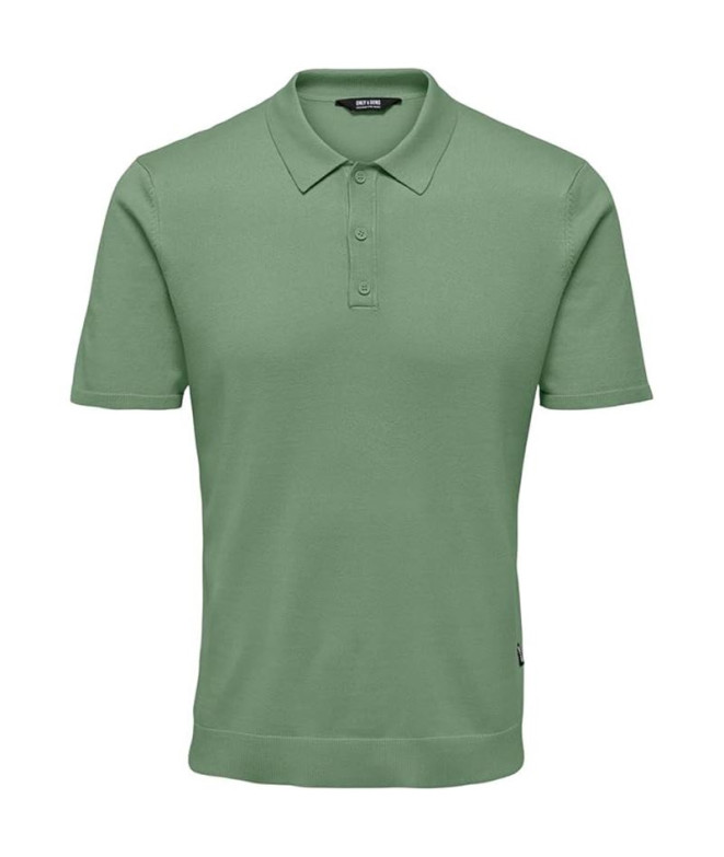 Polo Only & Sons Onswyler Life Reg 14 Ss Knit Iceberg Green Homme