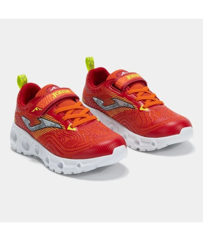 Zapatillas Joma Rase Jr 2508 Infantil Rojo