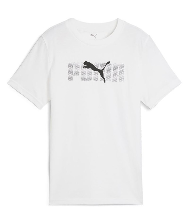 Camiseta Puma Essentials Logo Lab Tee B, Branco Infantil