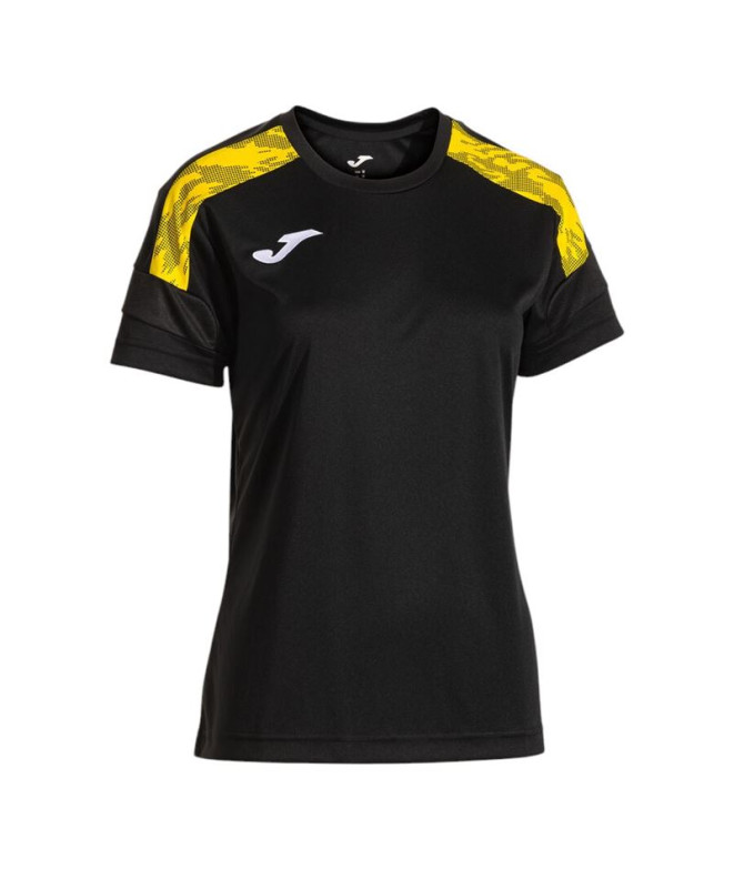 Camiseta Joma Campeonato Viii Preto Amarelo Menino