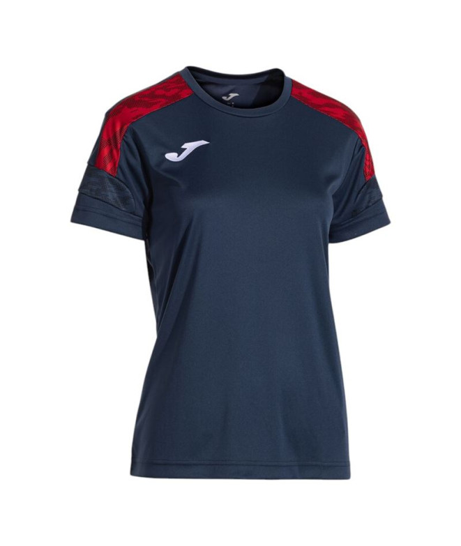 Camiseta Joma Campeonato Viii Azul Marinho Vermelho Menino