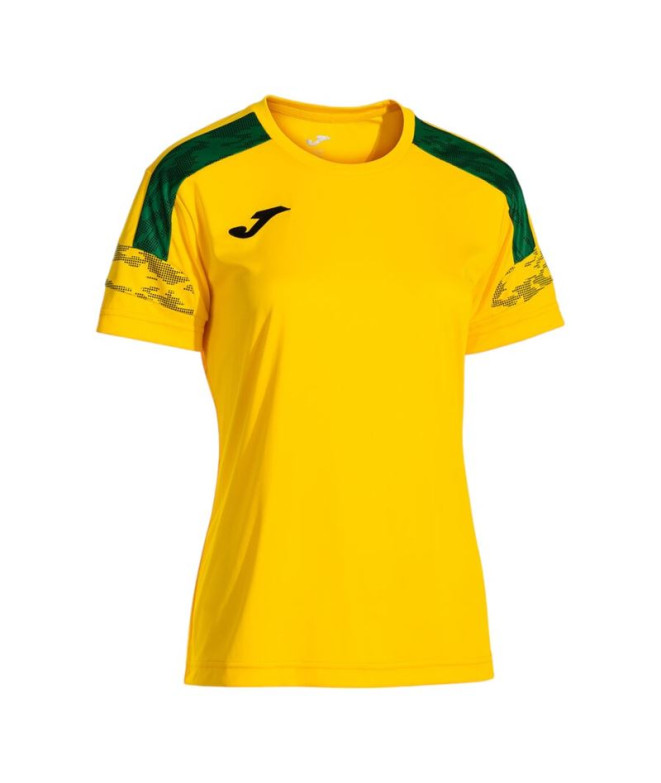 Camiseta Joma Campeonato VIII Amarelo Verde Homem