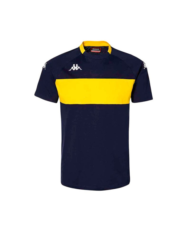 Camiseta Kappa Diago Homem Azul Marinho/Amarelo Cromo