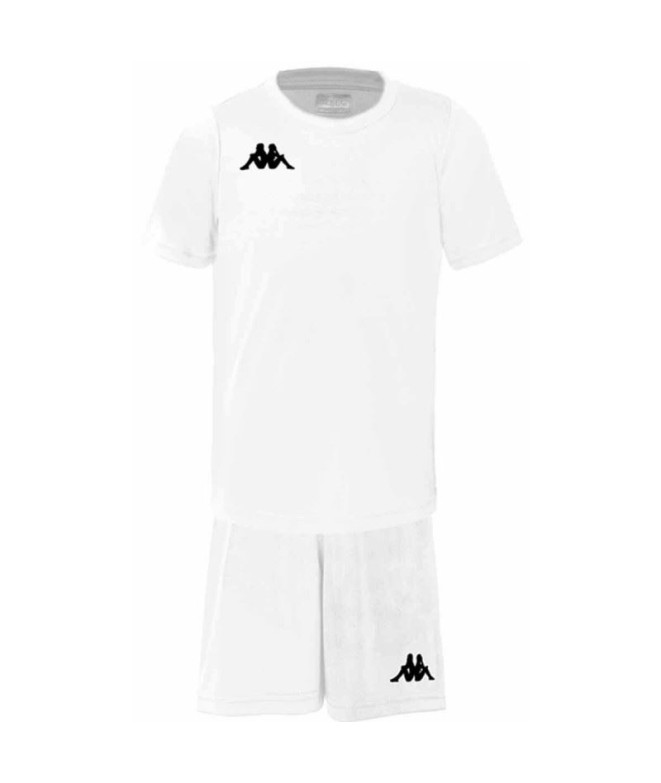 Conjunto Futebol Kappa Gorkit Infantil Branco