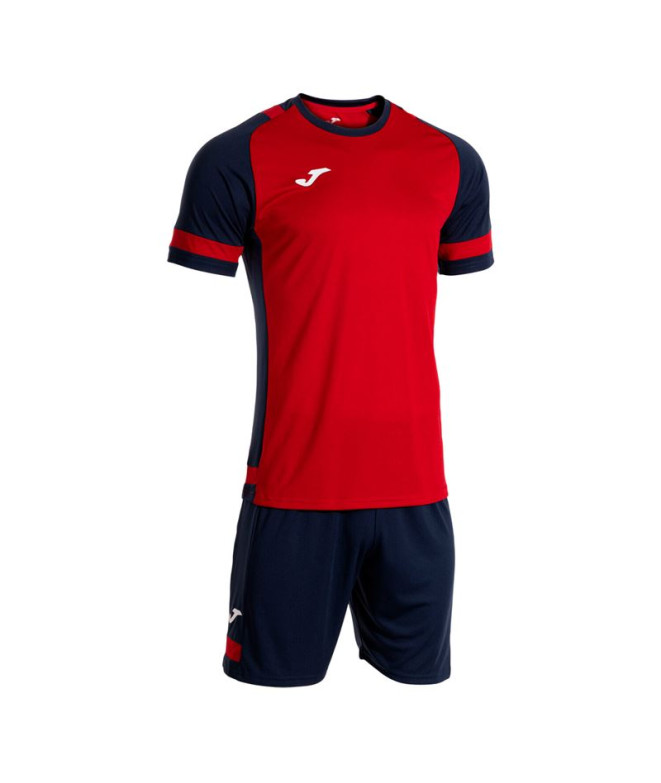 Conjunto de Futebol Joma Líder Vermelho Escuro Marinho Homem