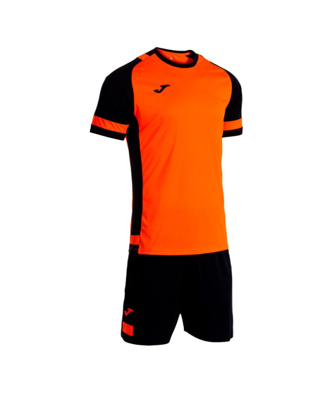 Conjunto de Futebol Joma Líder Laranja Preto Menino