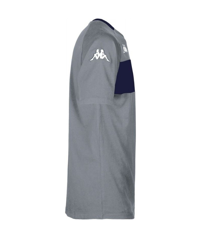 Camiseta Kappa Diago Hombre Gris Melange/Azul