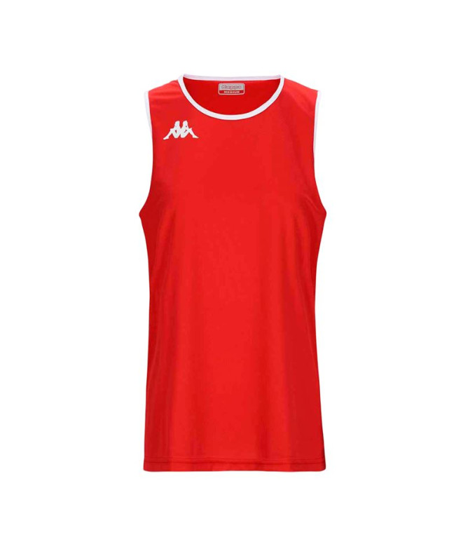 Camiseta Basquetebol Kappa Danco Homem Vermelho/Branco