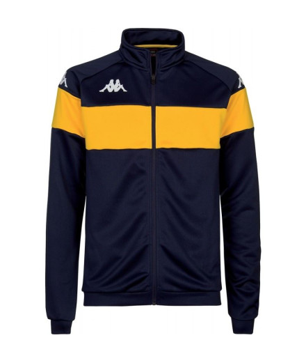 Moletom Fitness Kappa Dacone Homem Azul Marinho/Amarelo...