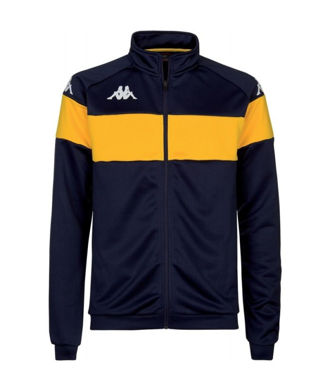 Moletom Fitness Kappa Dacone Homem Azul Marinho/Amarelo Chrome