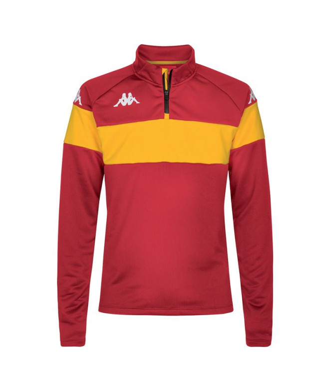 Sudadera Fitness Kappa Dovare Hombre Rojo/Amarillo Chrome