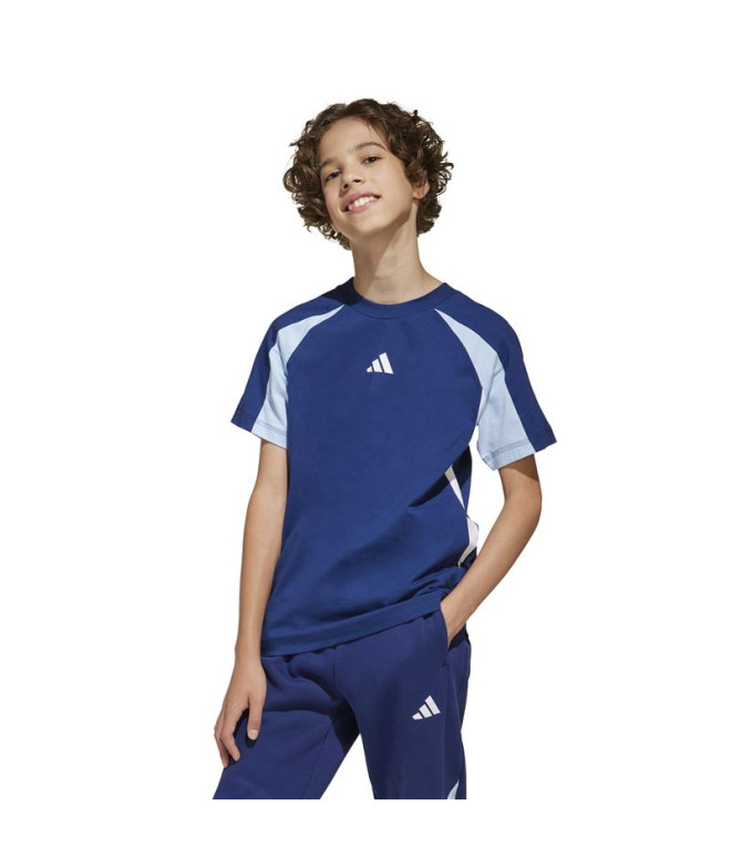 Camiseta adidas Cb Infantil Azul Escuro